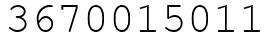 Число 3670015011.
