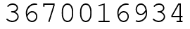 Число 3670016934.