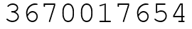 Число 3670017654.