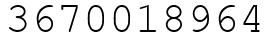 Число 3670018964.