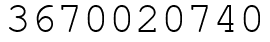 Число 3670020740.