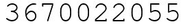 Число 3670022055.