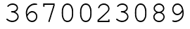 Число 3670023089.