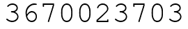 Число 3670023703.