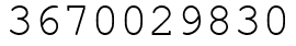 Число 3670029830.