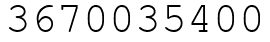 Число 3670035400.