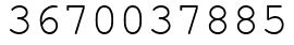 Число 3670037885.