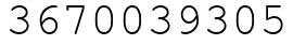 Число 3670039305.