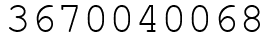 Число 3670040068.