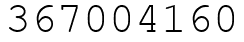 Число 367004160.