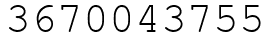 Число 3670043755.