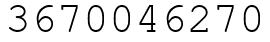 Число 3670046270.