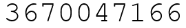 Число 3670047166.