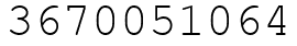 Число 3670051064.