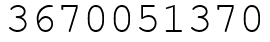 Число 3670051370.
