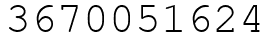 Число 3670051624.