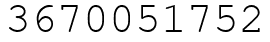 Число 3670051752.