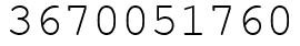 Число 3670051760.