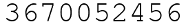 Число 3670052456.