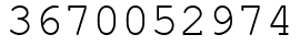 Число 3670052974.