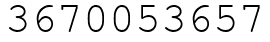 Число 3670053657.