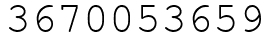 Число 3670053659.