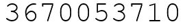 Число 3670053710.