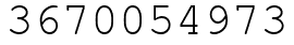 Число 3670054973.