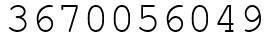 Число 3670056049.
