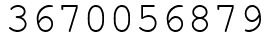 Число 3670056879.