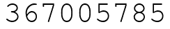 Число 367005785.