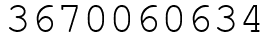 Число 3670060634.