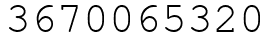 Число 3670065320.