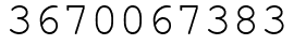 Число 3670067383.