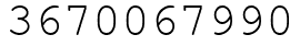Число 3670067990.