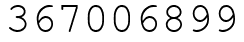 Число 367006899.