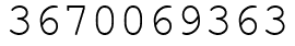Число 3670069363.