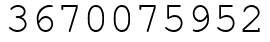 Число 3670075952.
