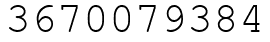 Число 3670079384.