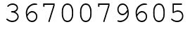 Число 3670079605.