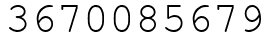 Число 3670085679.