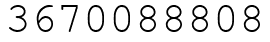 Число 3670088808.