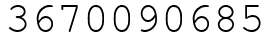 Число 3670090685.