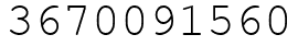 Число 3670091560.