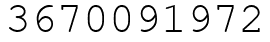 Число 3670091972.