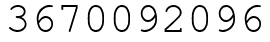 Число 3670092096.