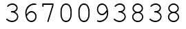 Число 3670093838.