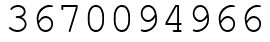 Число 3670094966.