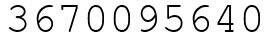 Число 3670095640.