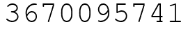 Число 3670095741.
